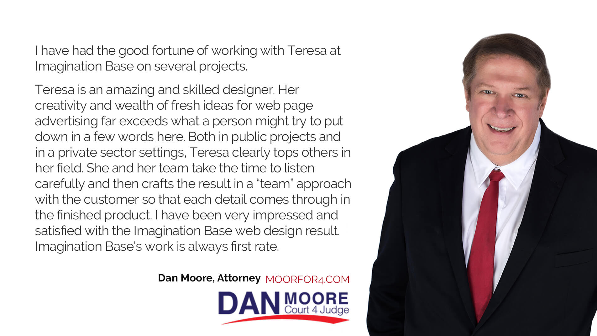 Testimonial from Dan Moore